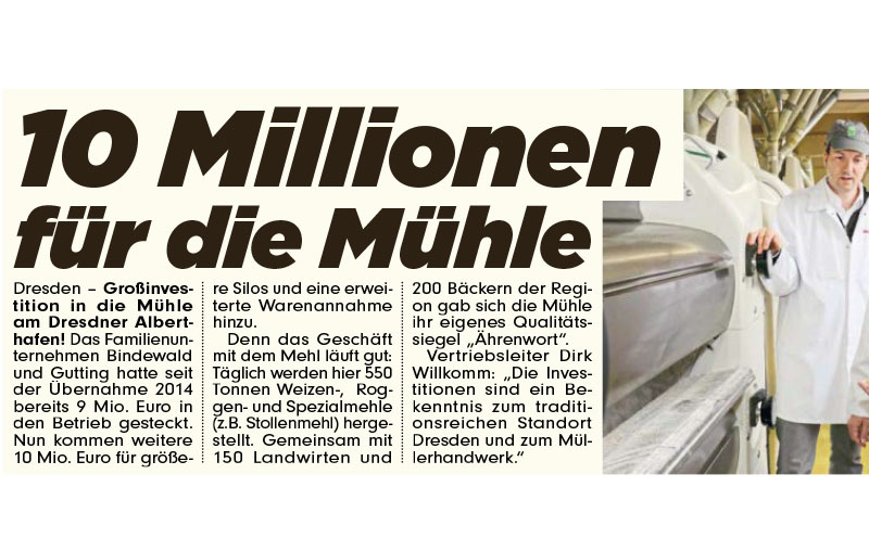 Investition von 10 Millionen geplant